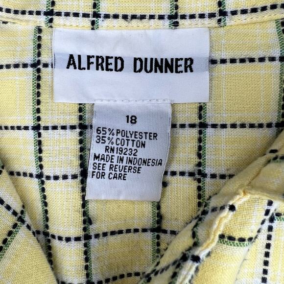 VINTAGE Frog Floral Button Up Collard Shirt Size 18 Womens Retro Yellow Y2K - Picture 12 of 12